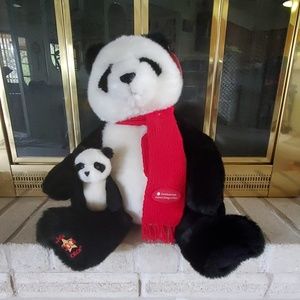 Smithsonian Wish Bear Momma & Baby Pandas Gund